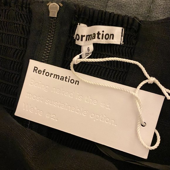 NWT Reformation Sawyer Linen Mini Dress - Picture 5 of 7